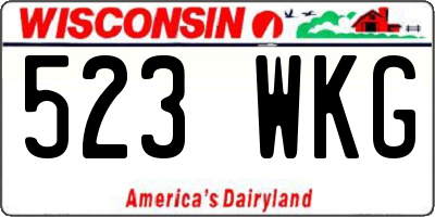 WI license plate 523WKG