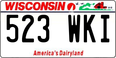 WI license plate 523WKI