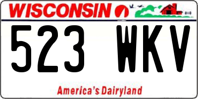 WI license plate 523WKV