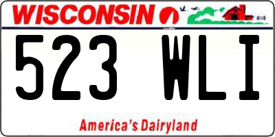 WI license plate 523WLI