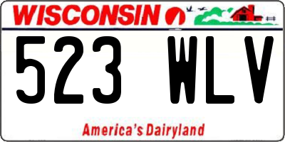 WI license plate 523WLV