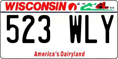 WI license plate 523WLY