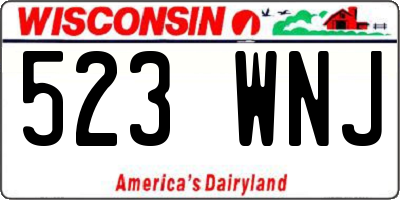 WI license plate 523WNJ