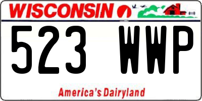 WI license plate 523WWP