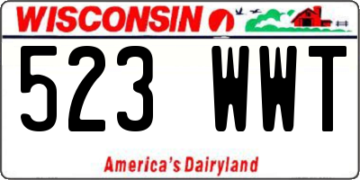 WI license plate 523WWT