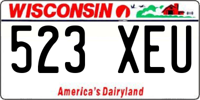WI license plate 523XEU