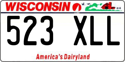 WI license plate 523XLL