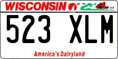 WI license plate 523XLM