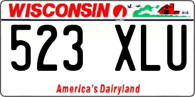 WI license plate 523XLU