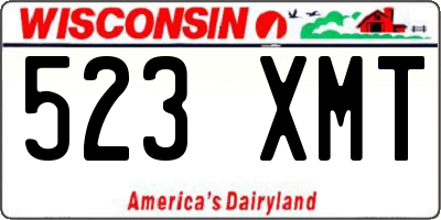 WI license plate 523XMT