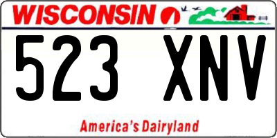 WI license plate 523XNV