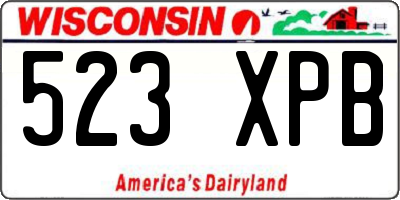 WI license plate 523XPB