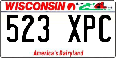 WI license plate 523XPC
