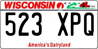 WI license plate 523XPQ