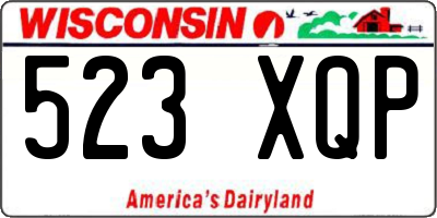 WI license plate 523XQP