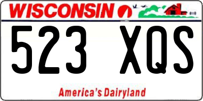 WI license plate 523XQS
