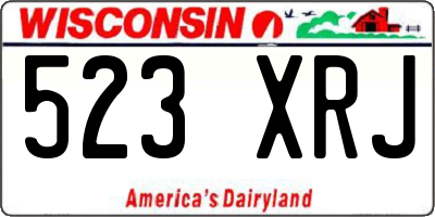WI license plate 523XRJ