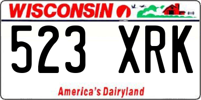 WI license plate 523XRK