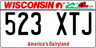 WI license plate 523XTJ