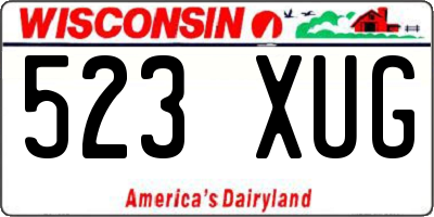 WI license plate 523XUG