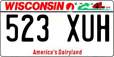 WI license plate 523XUH
