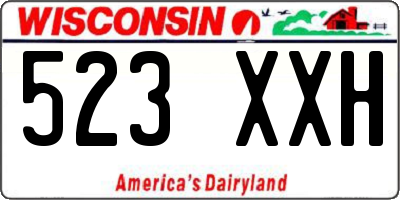 WI license plate 523XXH