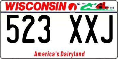 WI license plate 523XXJ