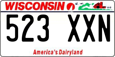 WI license plate 523XXN