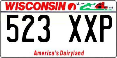 WI license plate 523XXP