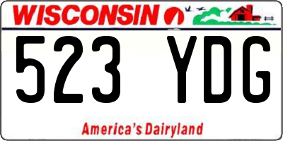 WI license plate 523YDG