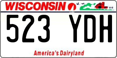 WI license plate 523YDH
