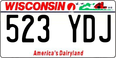WI license plate 523YDJ