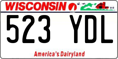 WI license plate 523YDL