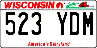 WI license plate 523YDM