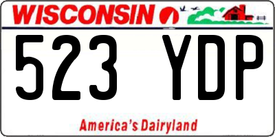WI license plate 523YDP