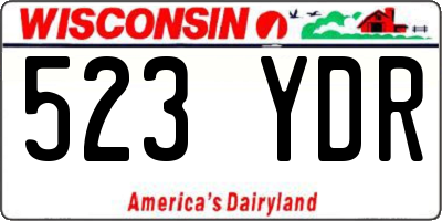 WI license plate 523YDR