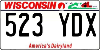 WI license plate 523YDX