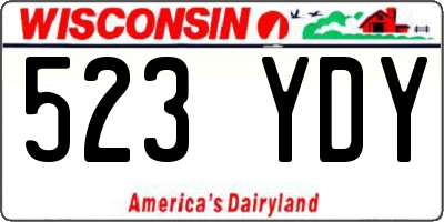 WI license plate 523YDY