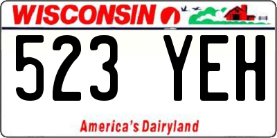 WI license plate 523YEH