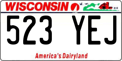 WI license plate 523YEJ