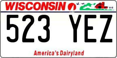 WI license plate 523YEZ