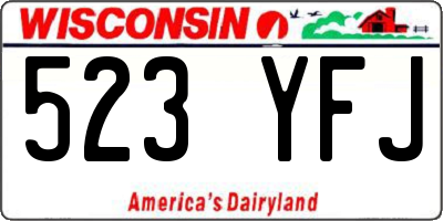 WI license plate 523YFJ