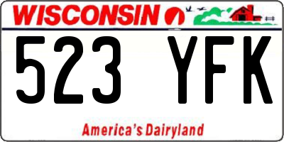 WI license plate 523YFK