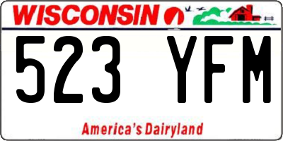 WI license plate 523YFM