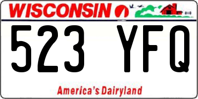 WI license plate 523YFQ