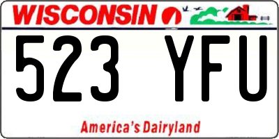 WI license plate 523YFU