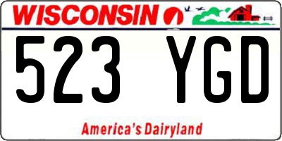 WI license plate 523YGD