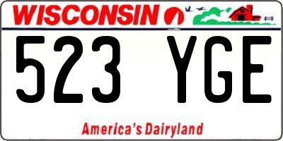 WI license plate 523YGE