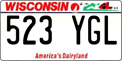 WI license plate 523YGL