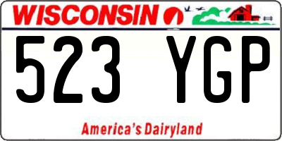 WI license plate 523YGP